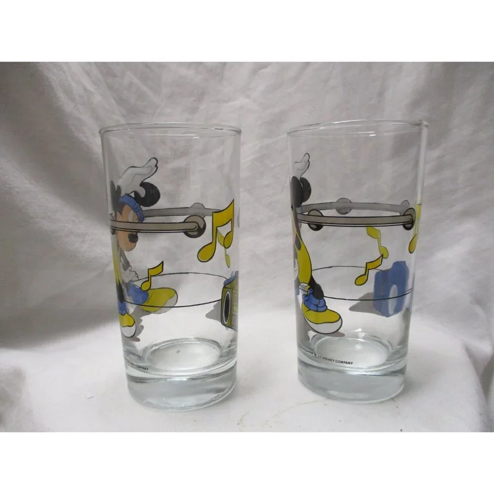 Minnie Mouse Disney‎ Aerobic Exercise Drinking Glass Tumbler Set of Two, WDW